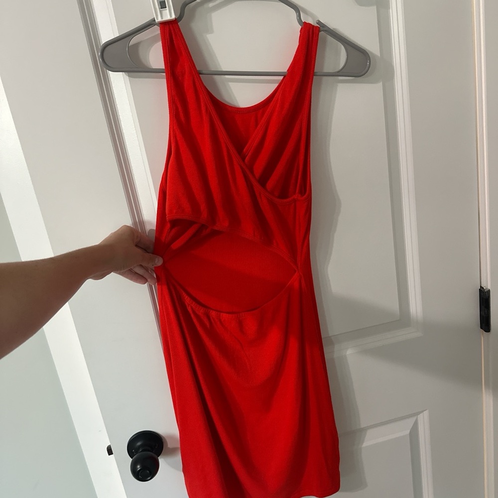 Cupshe Vibrant Red Backless Dress
